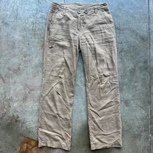 Bcbg Maxazria Beige Linen Pants Preppy Y2K